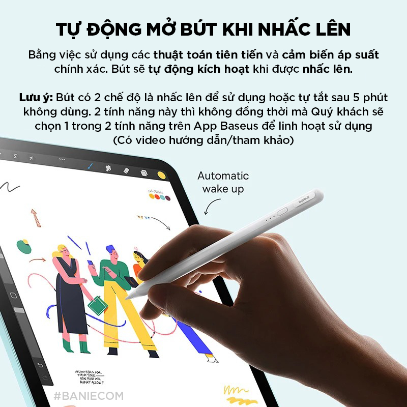 NEW 2025 Bút cảm ứng PS052 PS048 BASEUS Smooth Writing 3 TypeC Stylus Chống Tỳ Pin 17h Có App | BigBuy360 - bigbuy360.vn