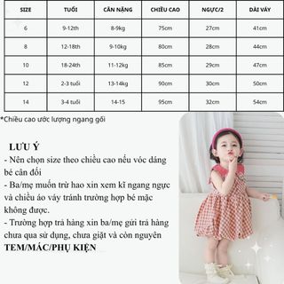 Váy bí bé gái 9th- 4 tuổi sọc caro màu cam đất thêu mèo dễ thương hàng QC D1335 Bí Ngô Nhỏ