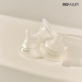 Núm Ti Moyuum Mov.aa - Silicone Mềm Mại, Cho Bé Chống Sặc Chống Đầy Hơi