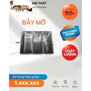 Bẫy Mỡ Inox Cao Cấp - Bể Tách Mỡ Gia Đình & Công Nghiệp, Ngăn Mùi Tuyệt Đối, Chống Tắc Cống