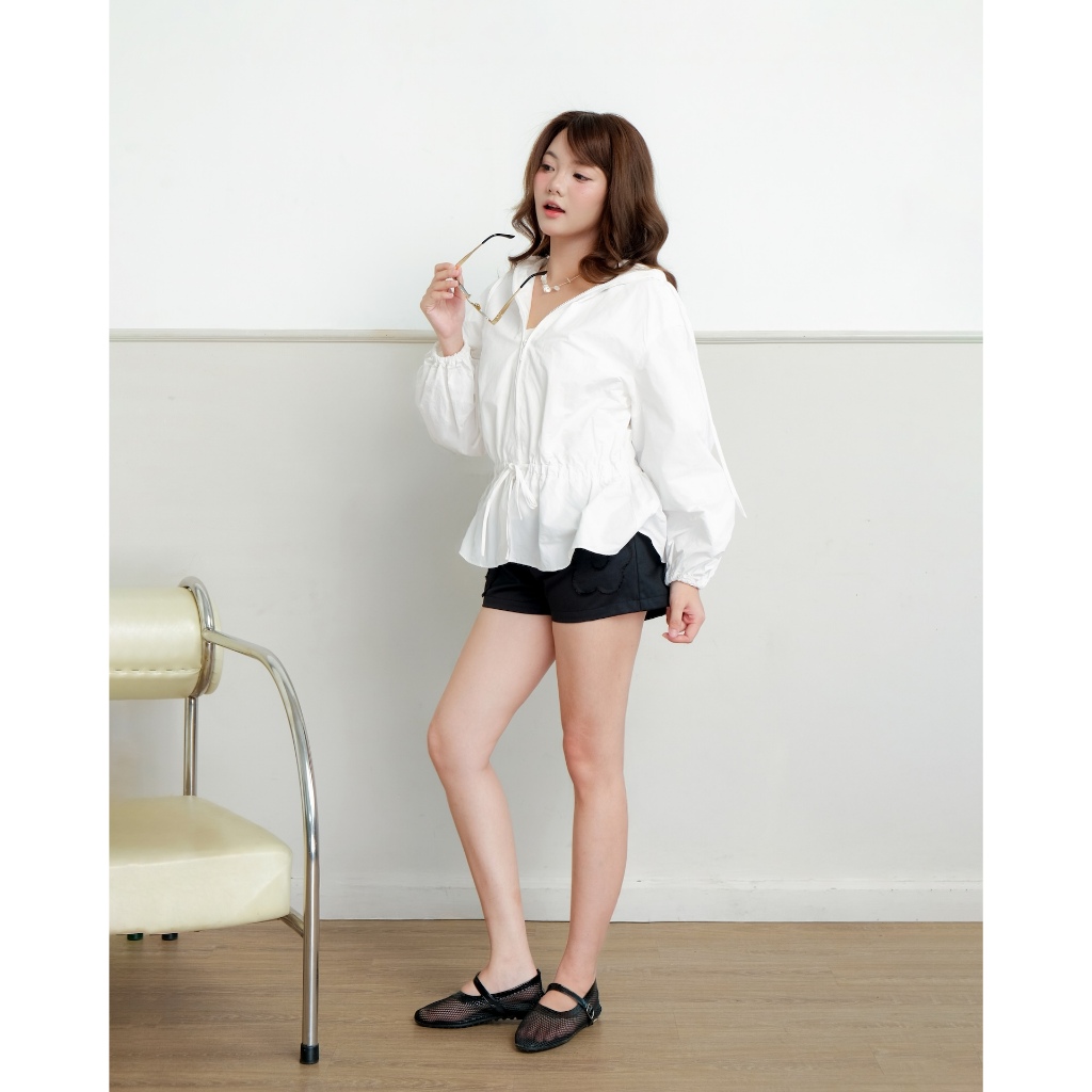 Áo Khoác Nữ OLEG JACKET Cổ Cách Điệu Thắt Nơ Trendy SECODEE