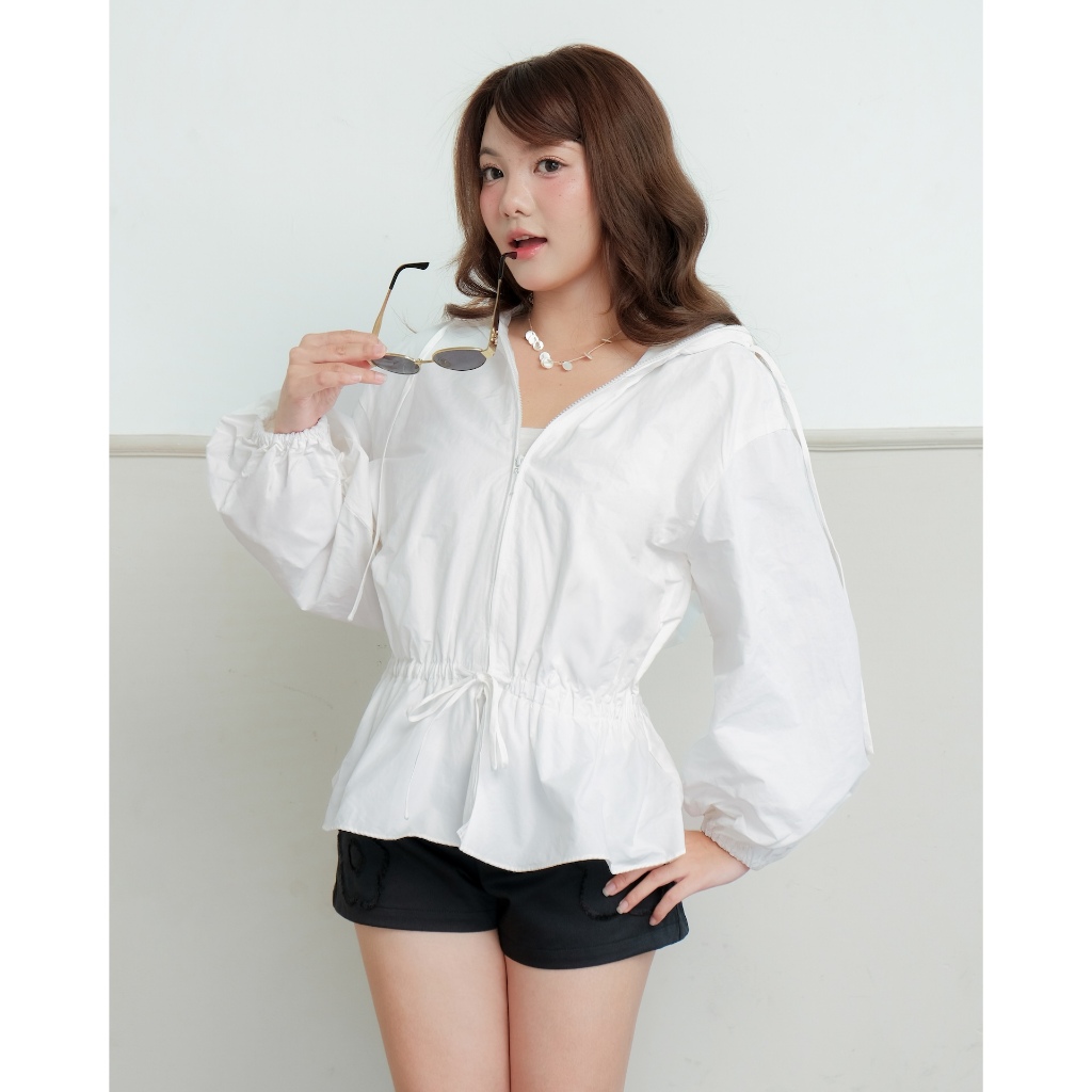 Áo Khoác Nữ OLEG JACKET Cổ Cách Điệu Thắt Nơ Trendy SECODEE