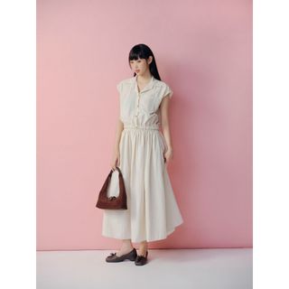 Set OLV áo sơ mi và chân váy dịu dàng Parachute Batwing Midi Set