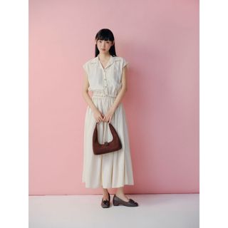 Set OLV áo sơ mi và chân váy dịu dàng Parachute Batwing Midi Set