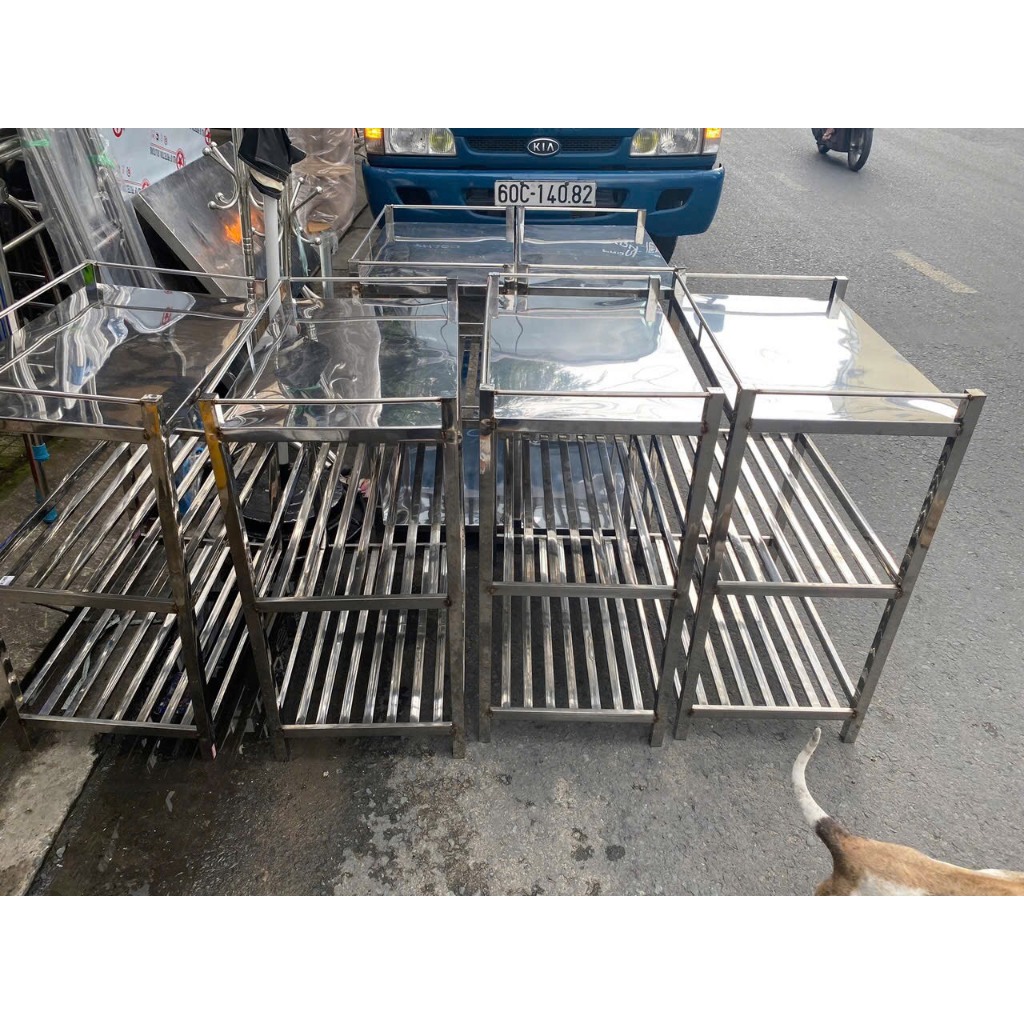 Kệ Chén Bát Inox 3 Tầng Song – Đa Năng, Chắc Chắn, Đựng Đồ Nhà Bếp Gọn Gàng( nhận đặt hàng theo y/cầu)