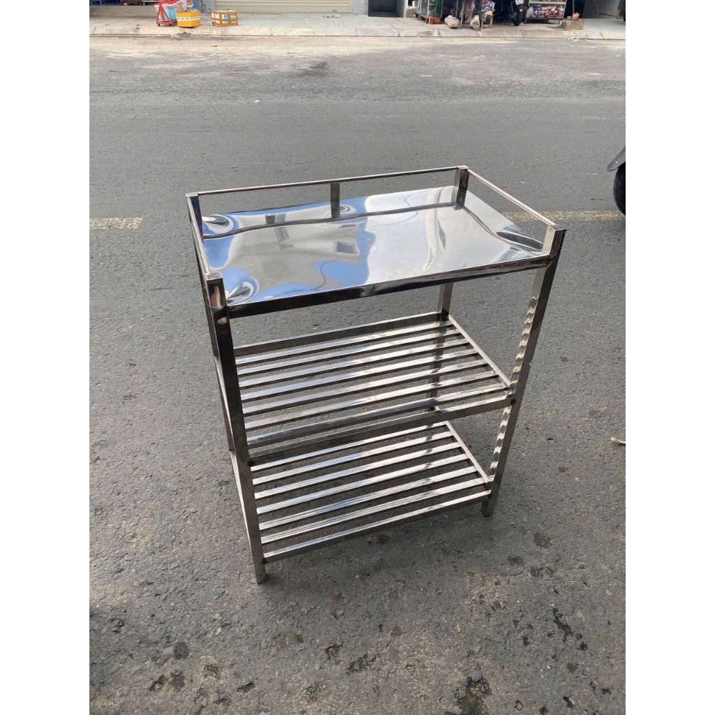 Kệ Chén Bát Inox 3 Tầng Song – Đa Năng, Chắc Chắn, Đựng Đồ Nhà Bếp Gọn Gàng( nhận đặt hàng theo y/cầu)