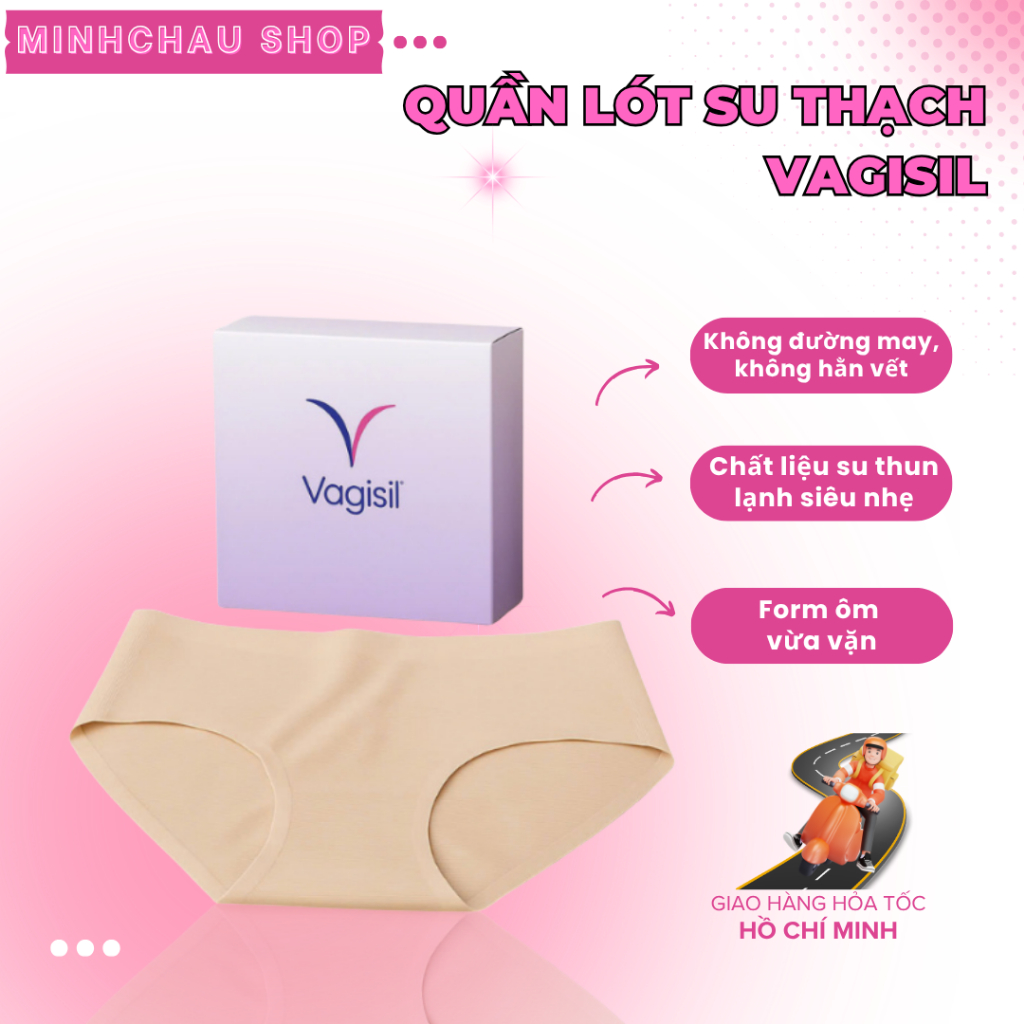 (Màu ngẫu nhiên) Quần lót đúc su Vagisil không đường may – Nhẹ tênh, êm ái, tôn dáng tự nhiên