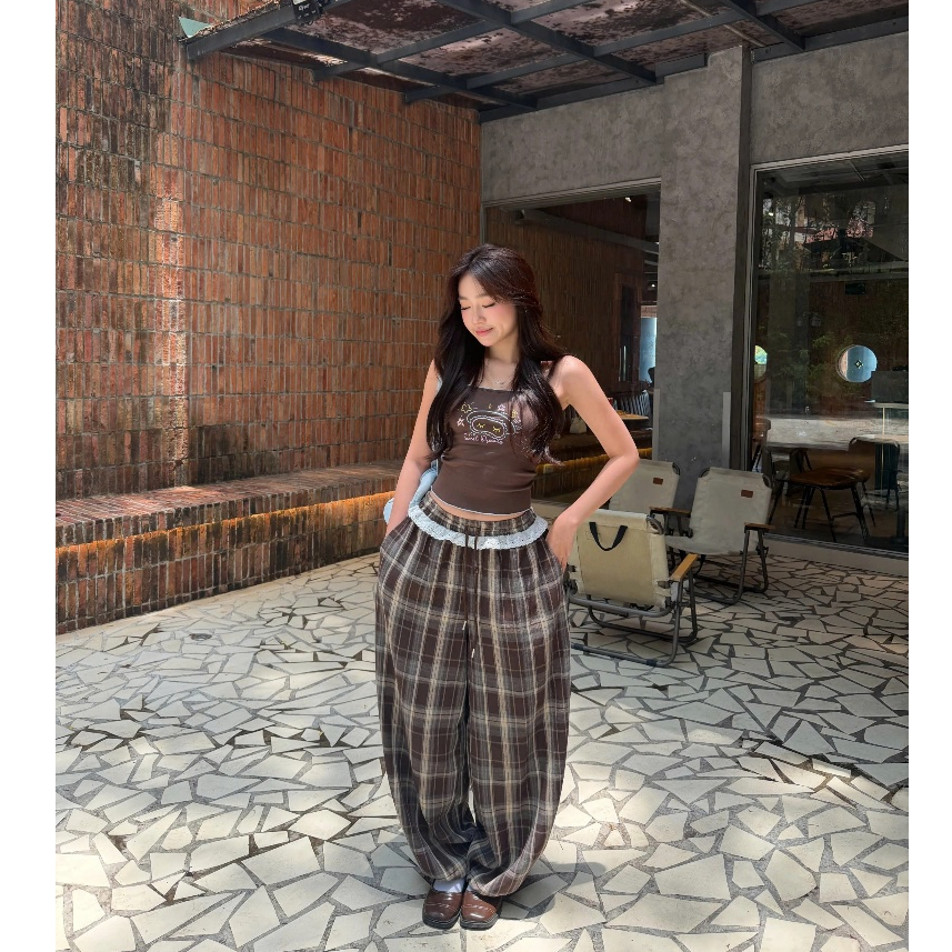 Quần Dài Nữ BIRANS PANT Sọc Caro Năng Động SECODEE