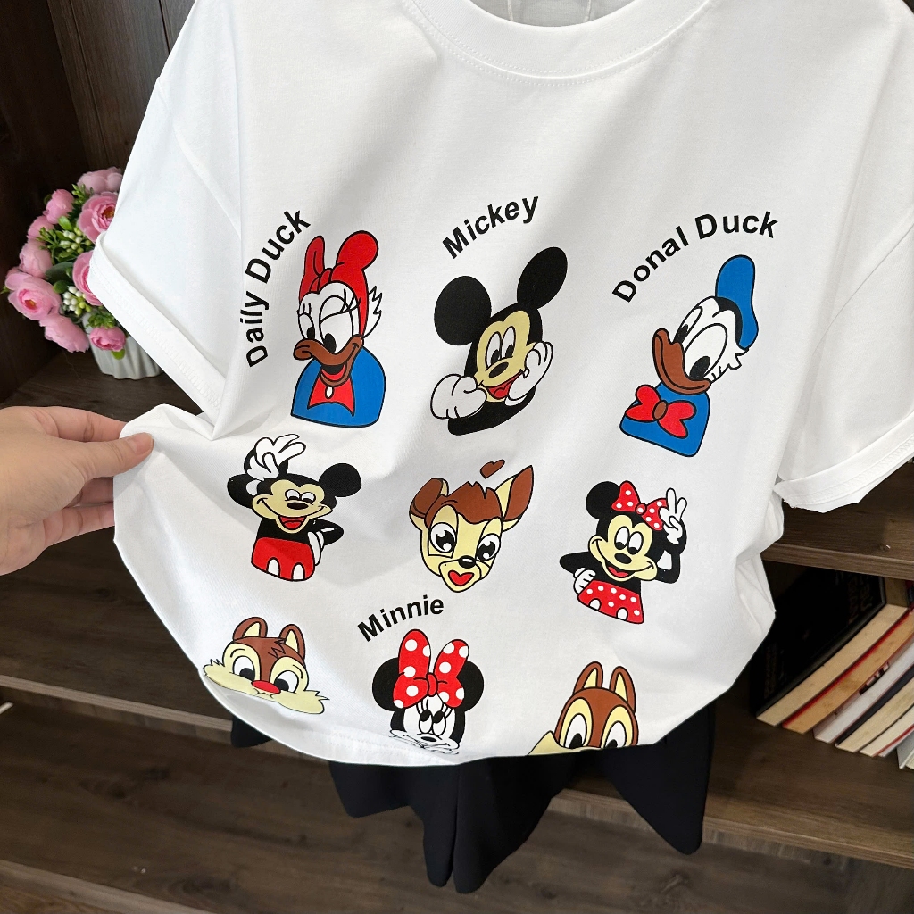 Áo Thun Mirage Hoạt Hình Màu Trắng Chất 100% Cotton Mềm Mịn Thoáng Mát.
