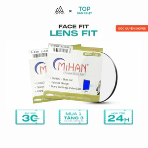Tròng kính cận ANNA chống ánh sáng xanh và chống tia uv từ 0 đến 6 độ