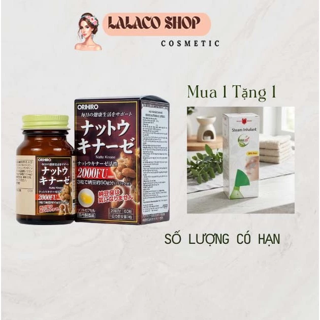 Viên uống hỗ trợ tai biến đột quỵ Nattokinase 2000 Orihiro 60 viên