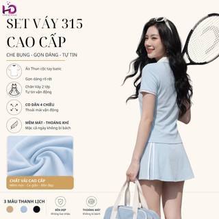 Short model DK 315.1.315, Set váy 315 Tuấn HD Thun Lạnh, PickleBall, Đi Chơi, Gym, Yoga Thoải Mái