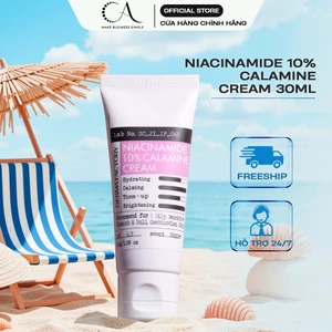 Kem Dưỡng Ẩm Derma Factory Niacinamide 10% Calamine Cream - Làm dịu, phục hồi, sáng da tự nhiên.
