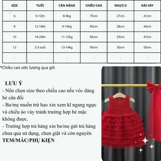 Váy công chúa bé gái dự tiệc 9th-3 tuổi voan nhiều tầng xòe phồng tặng kèm kẹp voan xinh xắn D1334