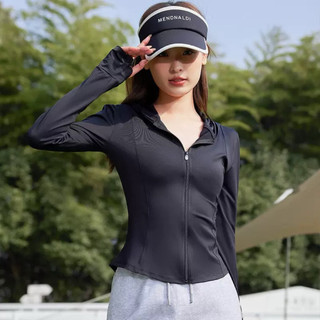 Áo Chống Nắng Ôm Body Tập Gym Tập Yoga Có Nón Chống Tia UV >99%, UPF 50+ Dáng Ngắn Thun Lạnh Co Dãn 2 Chiều REDSTORE