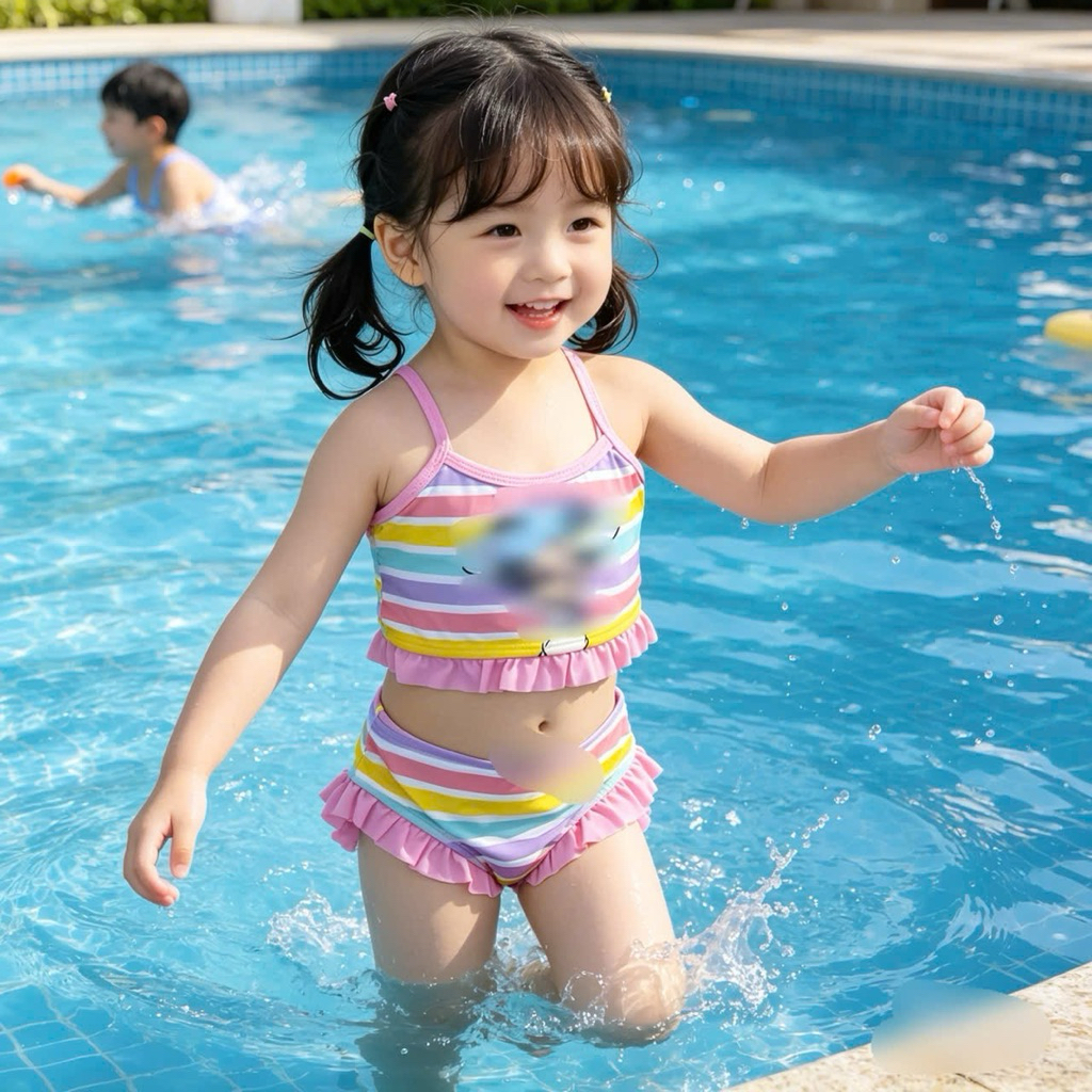 Set đồ bơi bé gái form bé Boi02 xuất dư xịn từ 6 tháng - 8 tuổi chống nắng UPF cao cấp