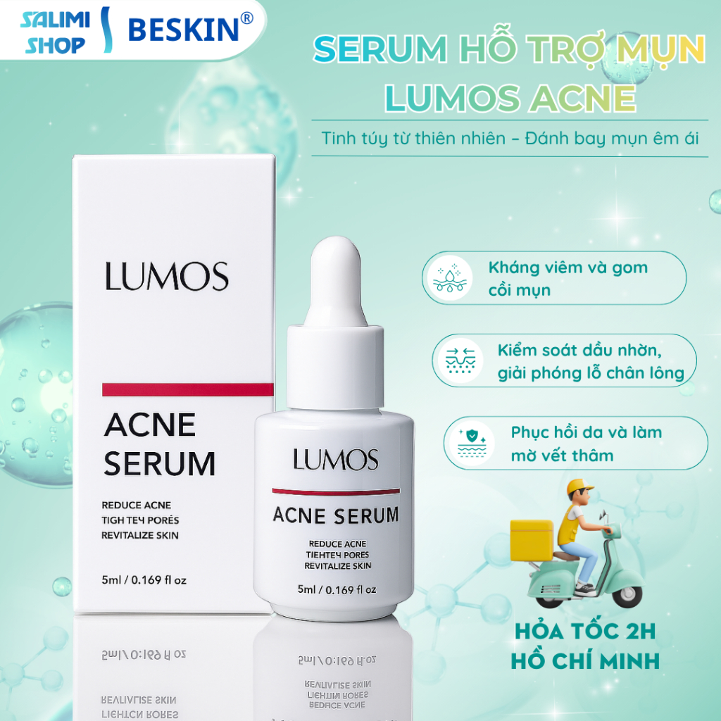 Serum Mụn Lumos Acne 5ml Chính Hãng Giúp Sạch Mụn, Làm Mờ Vết Thâm