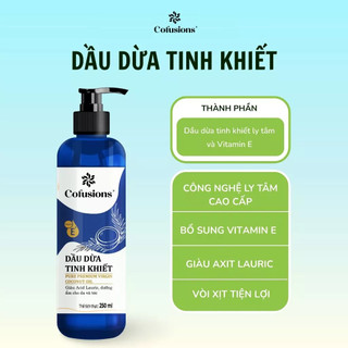 Dầu Dừa Dưỡng Thể Tinh Khiết Vitamin E Cofusion VIETCOCO Body Oil Dưỡng Da Dưỡng Tóc