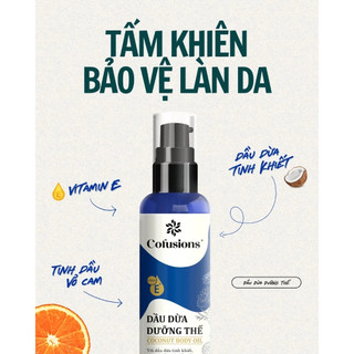 Dầu Dừa Dưỡng Thể Tinh Khiết Vitamin E Cofusion VIETCOCO Body Oil Dưỡng Da Dưỡng Tóc
