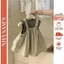 Váy bé gái, yếm thô Hàn phối áo cotton bèo xinh cho bé gái – Set váy cho bé gái 2 món dễ thương A708- Nhà Sam's