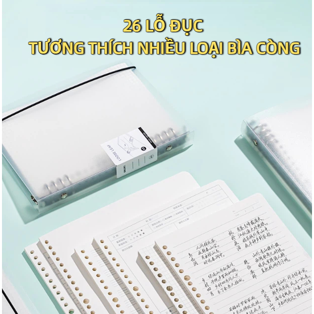 Ruột Sổ Còng Deli A4 A5 B5 – Giấy Refill Planner Bullet Journal – Kẻ Ngang/Caro/Trơn – Chống Lóa