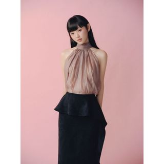 Chân váy OLV midi xếp tầng đen thanh lịch Black Layered Midi Skirt