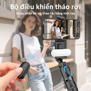 QAML A03 Gậy Tự Sướng Bluetooth 5 Trong 1 Tripod Mini 80cm Đèn LED Livestream Chống Rung