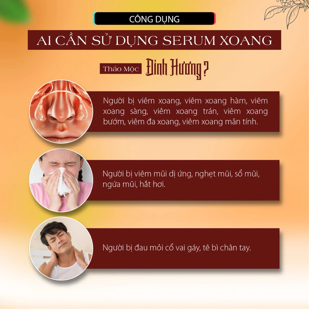 Serum Hỗ Trợ Viêm Xoang– Hỗ Trợ Viêm Xoang, Nghẹt Mũi, Viêm Mũi Dị Ứng, Đau Nhức Đầu, Nhức Cánh Mũi Chóng Mặt-6ml