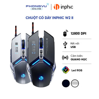 Chuột có dây Inphic W2 II Instant A824F  - Bảo hành 12  tháng