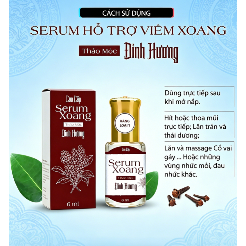 Serum Hỗ Trợ Viêm Xoang– Hỗ Trợ Viêm Xoang, Nghẹt Mũi, Viêm Mũi Dị Ứng, Đau Nhức Đầu, Nhức Cánh Mũi Chóng Mặt-6ml