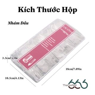 Tip Úp Móng VICOVI Form Hạt Gạo Dài Nhám Đầu  –  480pcs, Full Size 0–9, Tip Úp Gel Cao Cấp Chuẩn Salon THEGIOINAIL666