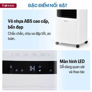 Máy làm mát hơi nước kèm lọc không khí Fujihome AC-12 - Làm mát sâu, lọc bụi mịn