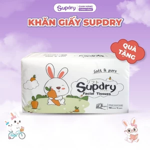 Khăn Giấy Khô Supdry, Khăn Giấy Ăn Cao Cấp 3 Lớp (Gói 110 Tờ)