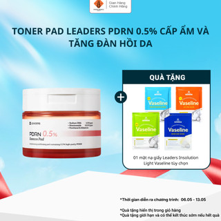 Toner Pad PDRN 0.5% LEADERS Essence Pad Cấp Ẩm Và Tăng Đàn Hồi Da Nhạy Cảm (70 Miếng)