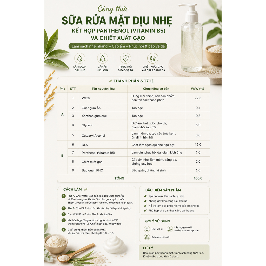 GUAR GUM (Inci name: Guar Hydroxypropyltrimonium Chloride) - Chất tạo đặc, làm dày