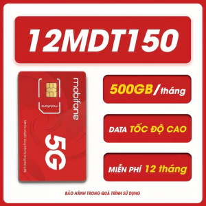 Sim 5G Mobifone, 500GB/ tháng, sử dụng 12 tháng không phải nạp, 12MDT150 12MDT50 12FHCM U1500 MẠNG XÃ HỘI, SIM 4G 1 NĂM