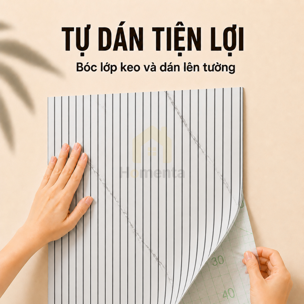 Giấy Dán Tường Vân Gỗ Lưới 3D Có Sẵn Kéo Kích Thước 40x300 60x300cm Nhiều Màu Tuỳ Chọn trang trí phòng khách phòng ngủ