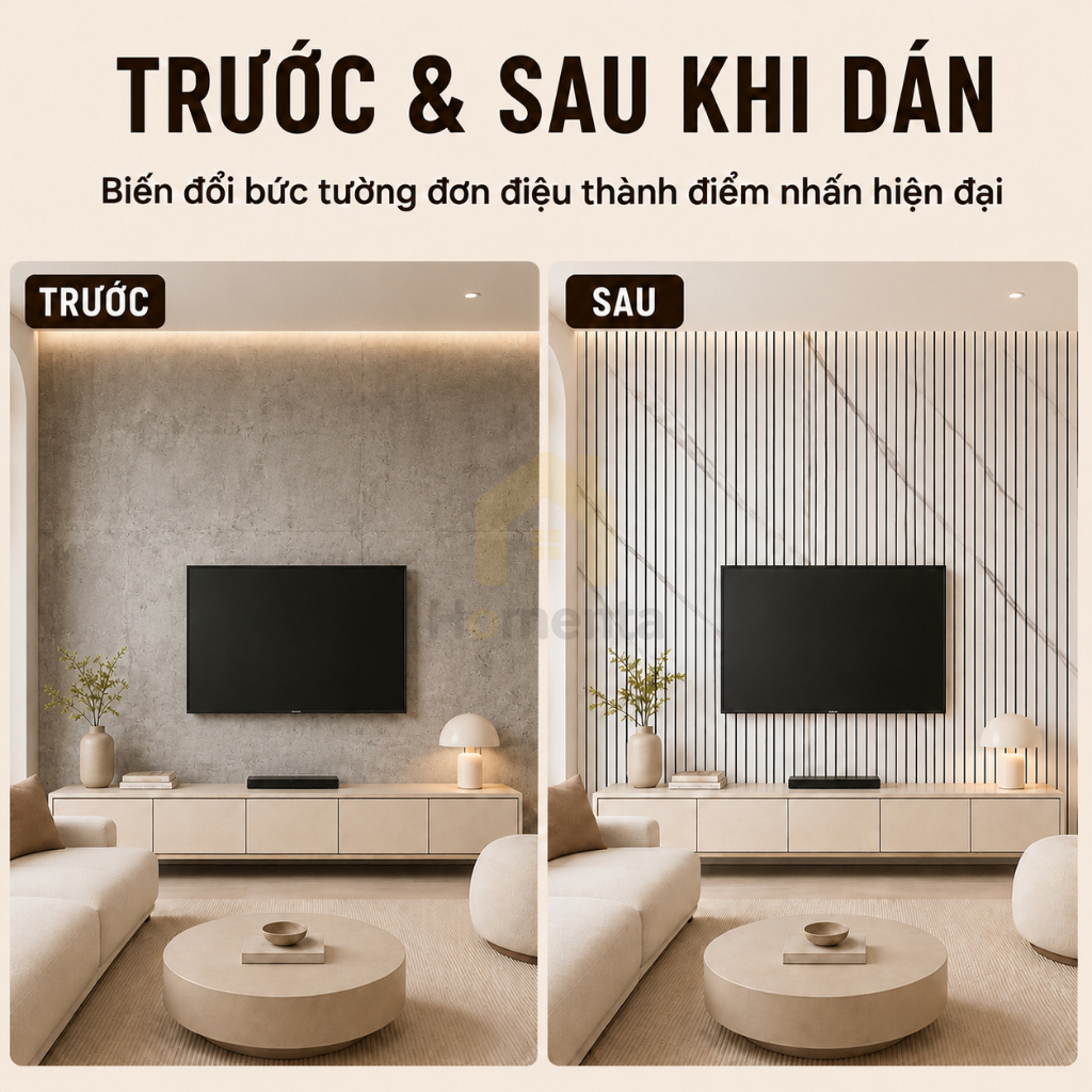 Giấy Dán Tường Vân Gỗ Lưới 3D Có Sẵn Kéo Kích Thước 40x300 60x300cm Nhiều Màu Tuỳ Chọn trang trí phòng khách phòng ngủ