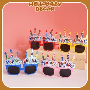 Kính nến Happy Birthday phụ kiện sinh nhật - tiệc party - trang trí - phụ kiện chụp ảnh