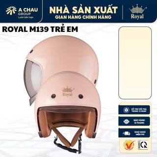 Mũ bảo hiểm Trẻ em Royal M139 kính âm, Bảo hành 12 tháng tại nhà sản xuất, Phù hợp bé trai - bé gái