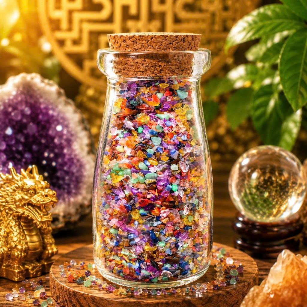 Vụn đá Tourmaline tự nhiên, Cám Nhuyễn Thạch Anh Đa Sắc - Đá Ngũ Sắc, Cát Thạch Anh Nhiều Màu Đẹp