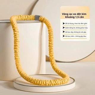 (Loại 1) Vòng Lắc Eo Lò Xo 1,5KG Bọc Vải Dệt Kim Mềm – Chất Liệu Thép Cao Cấp, Giảm Mỡ Bụng Tập Yoga Tại Nhà