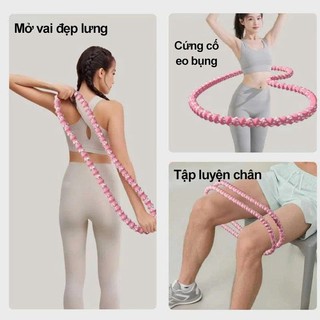 (Loại 1) Vòng Lắc Eo Lò Xo 1,5KG Bọc Vải Dệt Kim Mềm – Chất Liệu Thép Cao Cấp, Giảm Mỡ Bụng Tập Yoga Tại Nhà