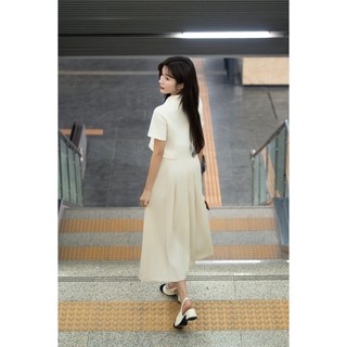 Chân Váy Công Sở Dài Xòe LAMER FASHION Xếp Ly Dáng Dài 2 Lớp Trẻ Trung ( Không Kèm Thắt Lưng ) HSD-O62L26Q005
