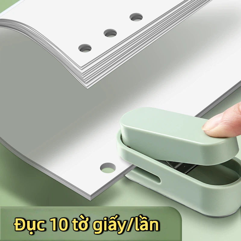 Bấm Đục Lỗ Giấy Mini Deli Cầm Tay Tiện Lợi – Máy Đục Lỗ Để Bàn / Đục Lỗ Sổ Còng, Dụng Cụ Bấm Lỗ Giấy Văn Phòng