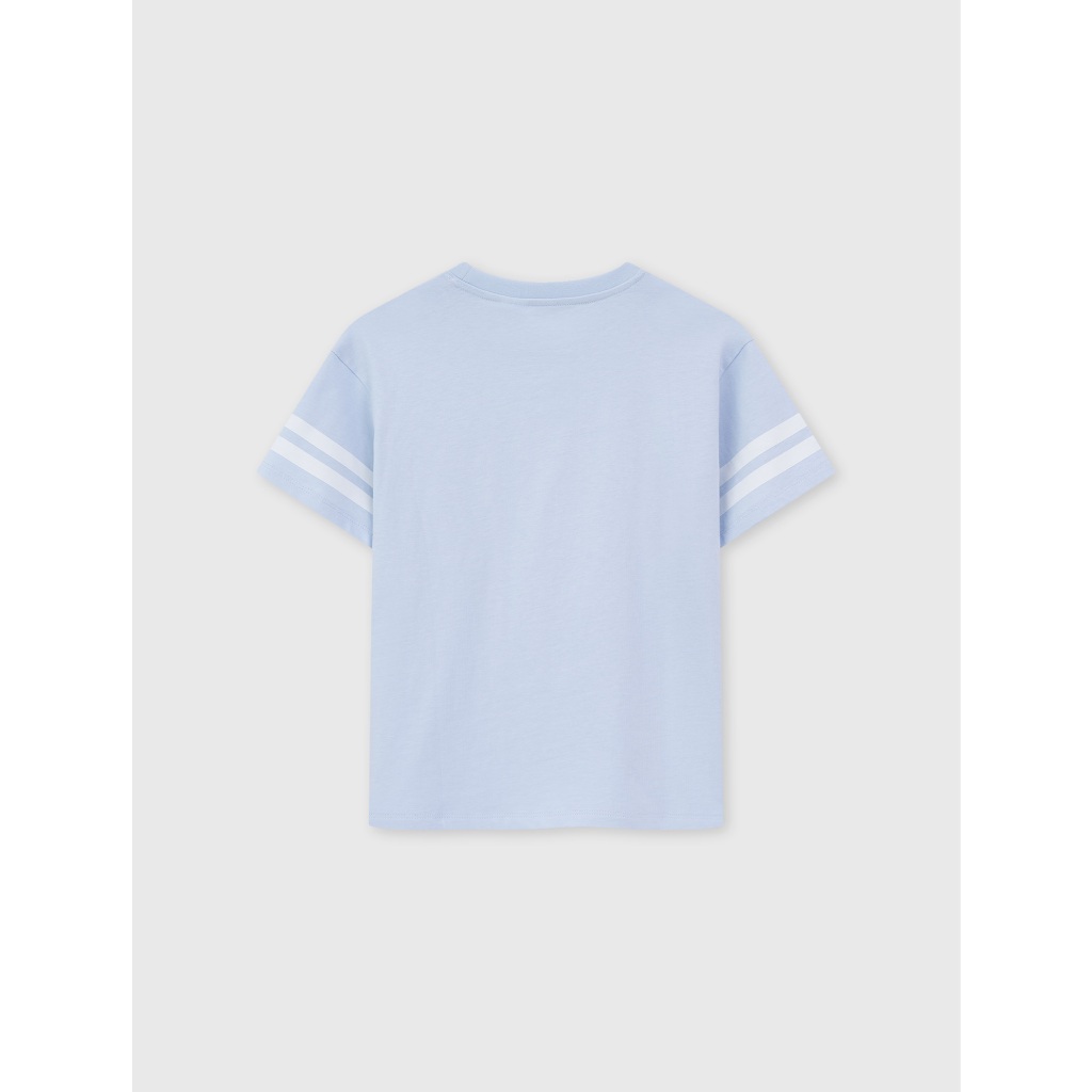 Áo phông bé gái CANIFA áo thun cotton USA cộc tay in hình Mickey 1TS26S013