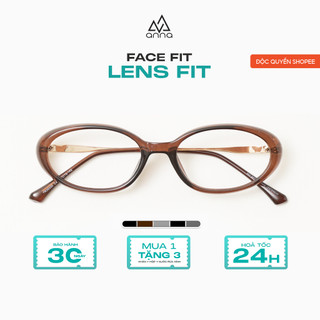 Gọng kính thời trang nam nữ ANNA chất liệu nhựa dáng oval cá tính 30320