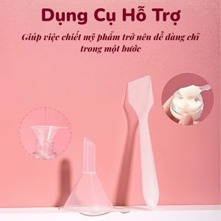 Bộ Chiết Mỹ Phẩm Du Lịch 8 Món Mini | Chai Lọ 10g 30ml 50ml | Túi Zip Trong Suốt Tiện Mang Máy Bay