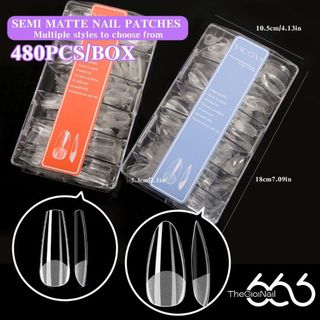 Tip Úp Móng VICOVI Form Thang Dài / Thang Dài Bo Đầu Nhám Sẵn  – Full Size 0–9, Tip Úp Gel Cao Cấp THEGIOINAIL666