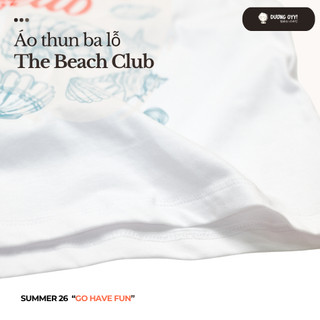 SS26 Áo thun trẻ em ba lỗ cotton BEACH CLUB size 14-38KG dáng suông style Hàn Quốc | Dương Oyy D010426240